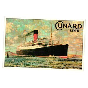 Cunard Line Lancastria Marine Art Poster Postcard Vintage 1990 Cunard 9 of 23